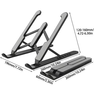 Imagem de Suporte para Notebook Ajustável Base Tablet Netbook Ergonômico Dobrável Portátil Regulável para Postura Utimix