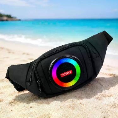 Imagem de Pochete de Cintura com Caixa de Som Bluetooth 5.3 Bolsa Transversal RG