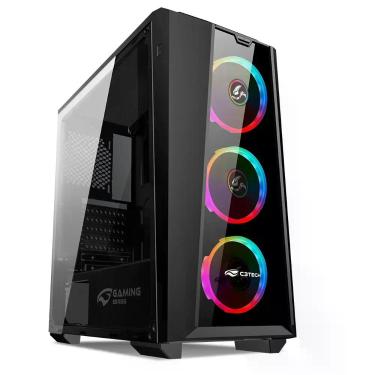 Imagem de Gabinete Gamer sem fonte Preto Mid Tower USB 3.0 C3Tech - MT-G800BK