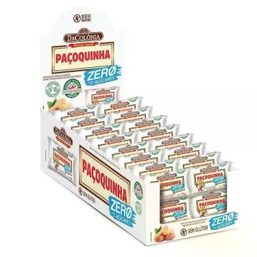 Imagem de Paçoquinha Dacolônia Zero Açúcar Se Glúten 24 Unidades Doce de Amendoi