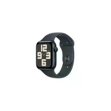 Imagem de Apple Watch SE GPS, Caixa Meia-Noite de Alumínio de 44 mm, Pulseira Esportiva Meia-Noite, Tamanho M/G - MXEK3BE/A