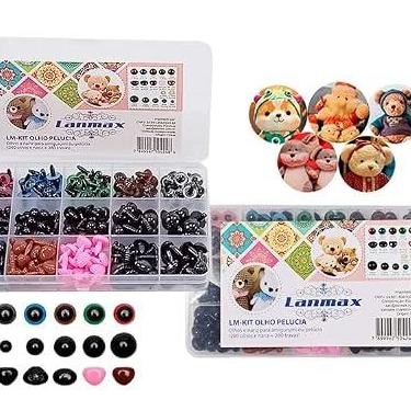 Imagem de Kit Olho E Nariz Para Pelucia E Amigurumi Colorido 280 Peças