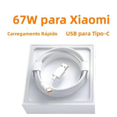 Imagem de Cabo De Carregamento Rápido Tipo-C De 67W Para Xiaomi Mi 13 14 11 12 R