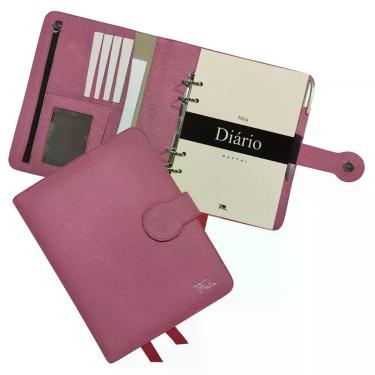 Imagem de Agenda Meu Diário Couro 159-R Raffai Couros, Rosa Pink