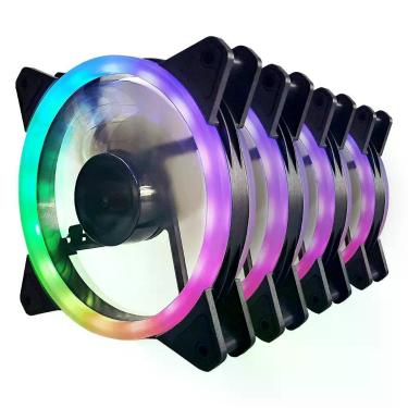 Imagem de Kit Cooler Fan Evus Fk-12p Rgb