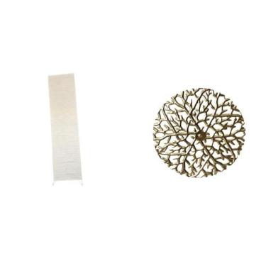 Imagem de Whtkoph Luminária de Chão Metálica para Sala de Estar com Cúpula E Escultura de Parede Rústica em Ferro Forjado. Decoração 3D para Luminária Pendente Ou de Es