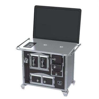 Imagem de Fogao a Lenha Venax n 2 Imperador Chapa de Aluminio Preto SE