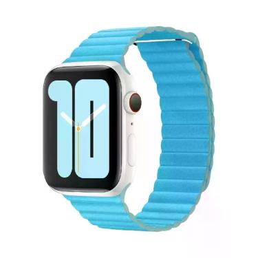 Imagem de Pulseira De Couro Para Apple Watch De 45mm 44mm 40mm 41mm 49mm 42mm, B