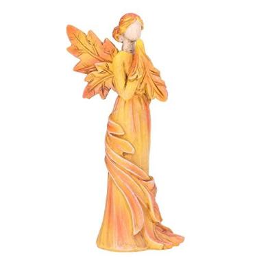 Imagem de Presentes em memória de figurino de anjo folha de bordo artesanato de anjo enfeites de mesa decorativos para sala de estar quarto escritório desktop presente