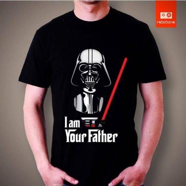 Imagem de Camiseta Star Wars Darth Vader Poderoso Chefão Filme - Tee Geek, GG, P