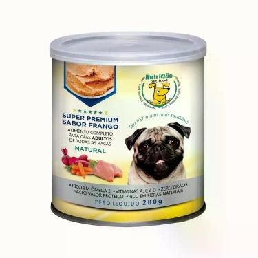Imagem de Ração Úmida Patê Natural Cães Adulto Maximo Sabor Frango NutriCão Pet 