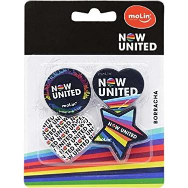 Imagem de Borracha Decorada, Molin, Now United, Blister com 4, Multicor, 30832