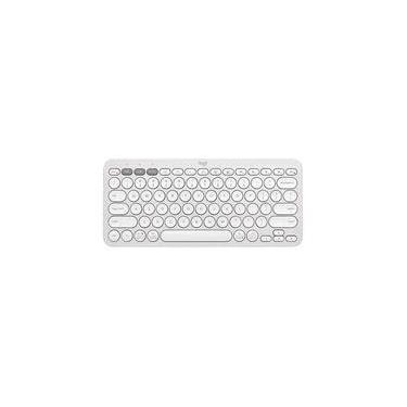 Imagem de Teclado Sem Fio Logitech, Bluetooth e USB, Pebble Keys 2 K380s, Easy-Switch e Pilha Inclusa, Branco - 920-011790