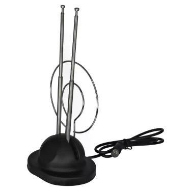 Imagem de Antena para TV com Hastes Duplas UHF VHF Interna Ajustável Alta Recepç