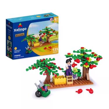 Imagem de Bloco de Montar Fazenda Pomar 135 Peças Brinquedo Infantil Xalingo - 6