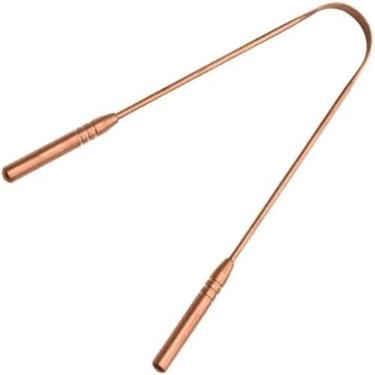 Imagem de Raspador de Língua de Cobre SYANG - Higienizador Bucal Eficiente, Remove Bactérias e Mau Hálito, Cuidado Oral Completo