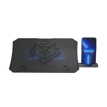 Imagem de Base para Notebook C3Tech NBC-40BK 15,6" Preto Refrigerada com 2 Cooler Fans com Led Azul, 5 niveis de ajuste de altura, USB Adicional, compativel com notebooks até 15,6", suporte para celular