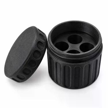 Imagem de Porta Ampola 3ml Estojo Protetor 3d 4 Ampolas Preto - oem