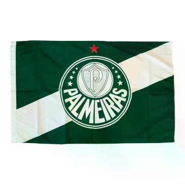 Imagem de Bandeira Palmeiras Verde Torcedor 2 panos 1 face 0,90 x 1,30 m - Cód. 