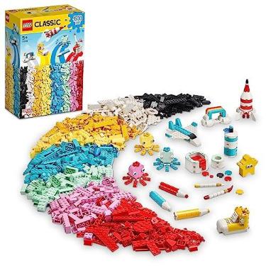 Imagem de LEGO 11032 Classic Creative Color Fun 2023 Edition Building Set, Build a Plane, Star & More with This Winter Activity for Kids 5+ Years Old, Inspire Creative Play, Arts & Crafts