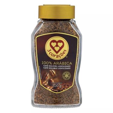 Imagem de CAFÉ Solúvel LIOFILIZADO 100% Arábica Vidro 100g 3 CORAÇÕES