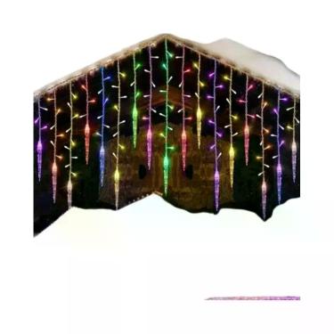 Imagem de Guirlanda De Natal Externa Com Luzes LED Em Forma De Cortina Para Deco