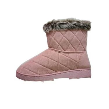 Imagem de Pantufa Feminina Bota Fechada Liang F8665 Adulto. Tamanho:38-39;Cor:Rosa