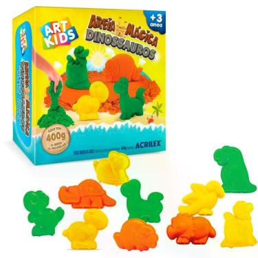 Imagem de Massa Areia Dinos 400G KIT - Acrilex