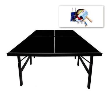 Imagem de MESA DE PING PONG MDP 15mm COR PRETA 1010 KLOPF + KIT COMPLETO 5031 KL
