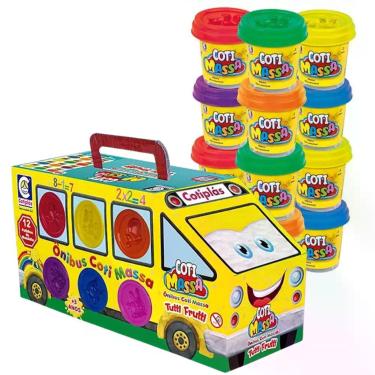 Imagem de Brinquedo Massinha Modelar Coti Massa Tutti Frutti Embalagem de Ônibus