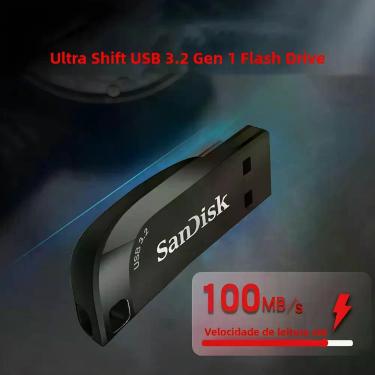 Imagem de Pen Drive SanDisk USB De Alta Velocidade 32GB 64GB 128GB 256GB USB 3.2