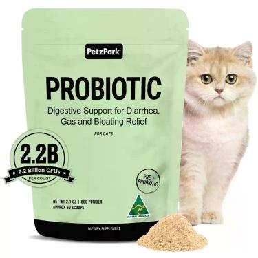 Imagem de Pó Probiótico para Gatos Petz Park 60 Medidas para Saúde Digestiva