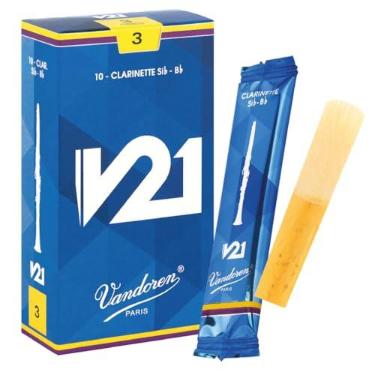 Imagem de Vandoren Palhetas CR803 Bb Clarinete V21 Força 3; Caixa com 10