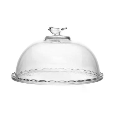 Imagem de Queijeira Bird 20cm com Tampa em Cristal Ecológico Wolff