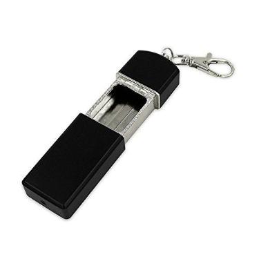 Imagem de Cinzeiro de bolso portátil Honoro Lady, cinzeiro de metal para ambientes externos com chaveiro para uso externo, Preto
