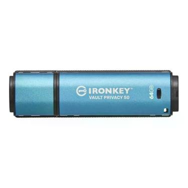 Imagem de Pen Drive 64GB Kingston IronKey Vault Privacy 50C, USB-C 3.2 Gen 1, co