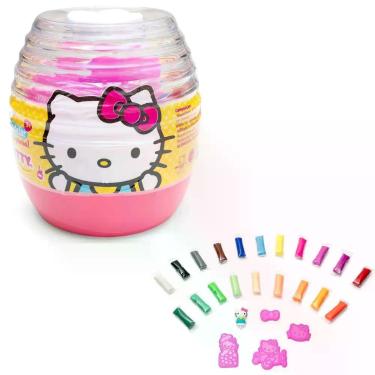 Imagem de Massinha de Modelar Boneca Surpresa Hello Kitty Kit Pedagógico com Pote 300g Leo & Leo