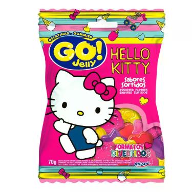 Imagem de Bala de Gelatina Hello Kitty Go Jelly Sabores Sortidos em Formatos Div
