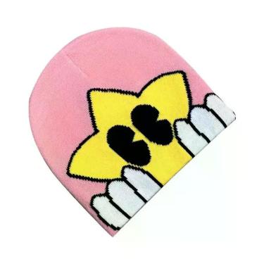 Imagem de Gorro De Lã Tricotado Estampado Y2K Unissex, Acessórios De Moda Hip Ho