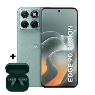Imagem de Kit Smartphone Motorola Edge 70 Fusion 5G 256GB e Fone Bluetooth Moto 