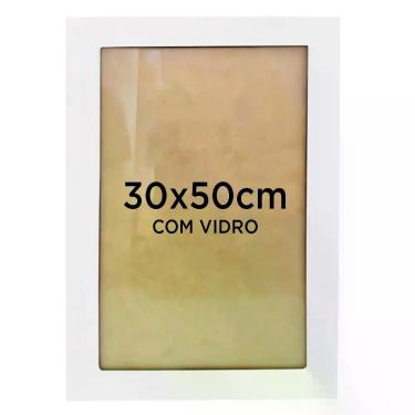 Imagem de Moldura Para Quadro Decorativo 30x50cm Foto Quebra-Cabeça com Vidro - 
