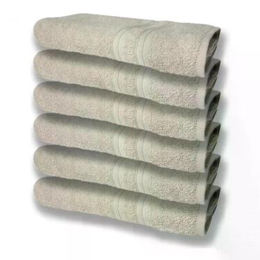 Imagem de 6 Toalhas Grande Super Felpudas E Grossa 80x150 Bege