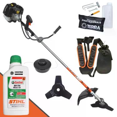Imagem de Aparador de Grama á Gasolina Terra GRH-430 2T 1,7Hp 43cc Roçadeira Com