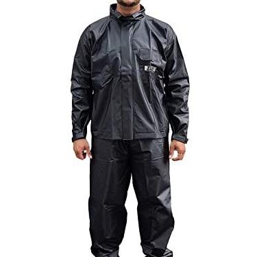 Imagem de Capa de chuva PVC Yess Motoqueiro Unissex Impermeável Resistente com bolso e refletivos M