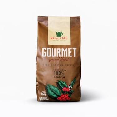 Imagem de Café Em Grãos Gourmet Torrado 250g REI DO CAFE 100% Arábica Alta Mogiana Cafeteria Tradicional de Santos