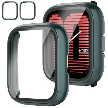 Imagem de Rc-Z Pacote Com 2 Protetores De Tela Para Smartwatch Amazfit Active, Protetor Rígido Pc, Película Vidro Temperado Integrada, Acessórios Substituição Relógio Inteligente