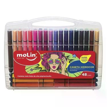 Imagem de Kit Caneta Hidrográfica Artística 5075 48 Cores - Molin