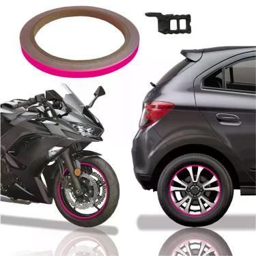 Imagem de Friso De Roda Adesivo Diversas Cores. Pink Nao Refletivo