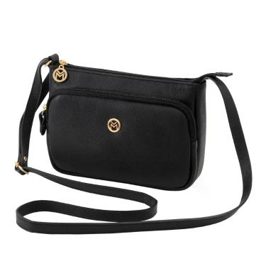 Imagem de Bolsa de Couro Mariart Rosalina, Preto