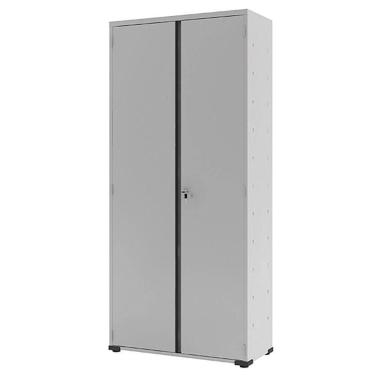Imagem de Armário De Aço Com 2 Portas E 4 Prateleiras Ap402sl Cinza Cristal - Pa